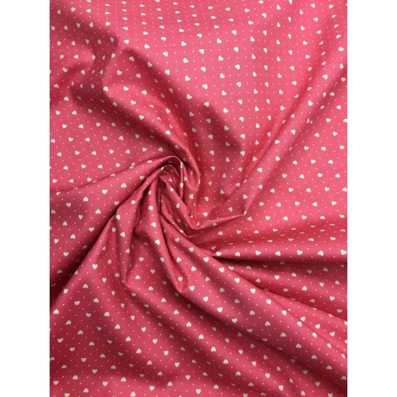 Stoffa A Fantasia - Cuoricini - Cotone