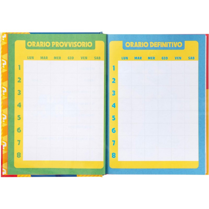 Super Mario - Diario Scuola 2024-2025 Ufficiale Super Mario, Diario 12 Mesi, 13 X 17,8h Cm, Giallo