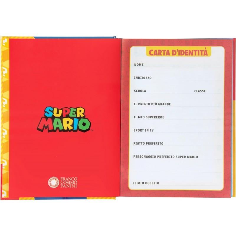 Super Mario - Diario Scuola 2024-2025 Ufficiale Super Mario, Diario 12 Mesi, 13 X 17,8h Cm, Giallo