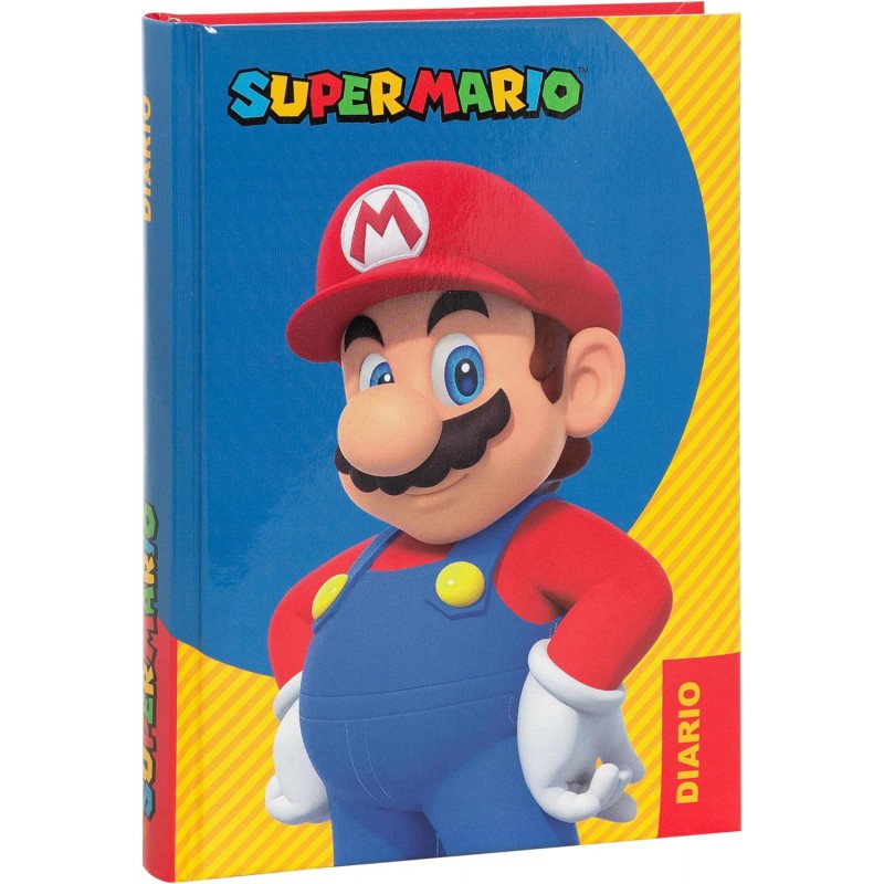 Super Mario - Diario Scuola 2024-2025 Ufficiale Super Mario, Diario 12 Mesi, 13 X 17,8h Cm, Giallo