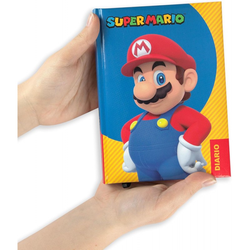 Super Mario - Diario Scuola 2024-2025 Ufficiale Super Mario, Diario 12 Mesi, 13 X 17,8h Cm, Giallo