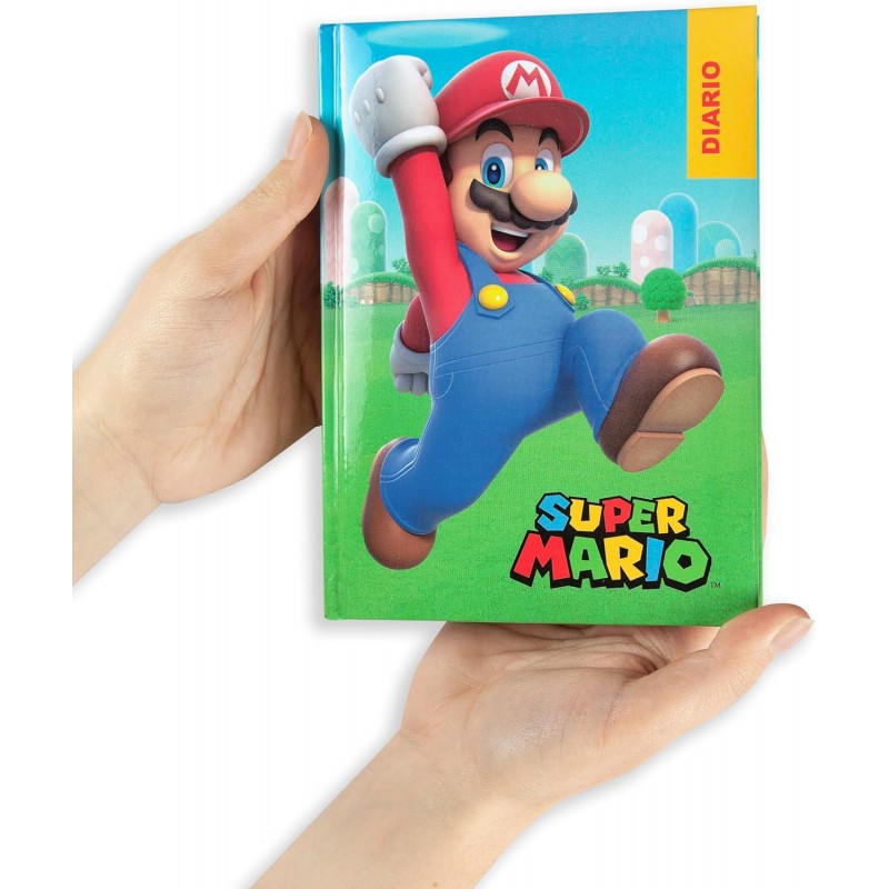 Super Mario - Diario Scuola 2024-2025 Ufficiale Super Mario, Diario 12 Mesi, 13 X 17,8h Cm, Verde