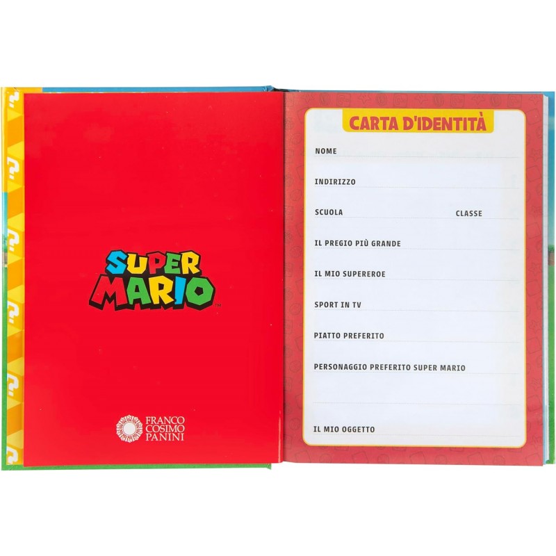 Super Mario - Diario Scuola 2024-2025 Ufficiale Super Mario, Diario 12 Mesi, 13 X 17,8h Cm, Verde