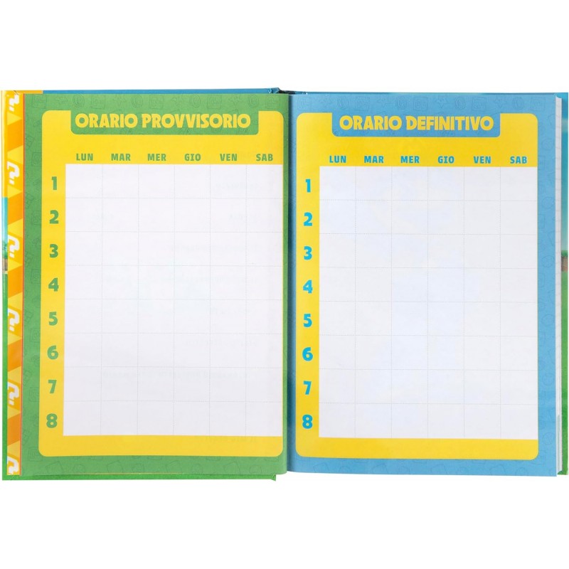 Super Mario - Diario Scuola 2024-2025 Ufficiale Super Mario, Diario 12 Mesi, 13 X 17,8h Cm, Verde