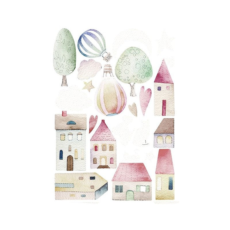 Sweet Wood - Casette E Mongolfiere - Sagome In Cartone Vegetale - Art. Leswa4001 - Renkalik