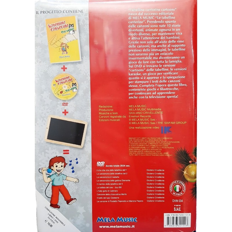 Tabelline Canterine Cartoons - Libro Poster + Dvd