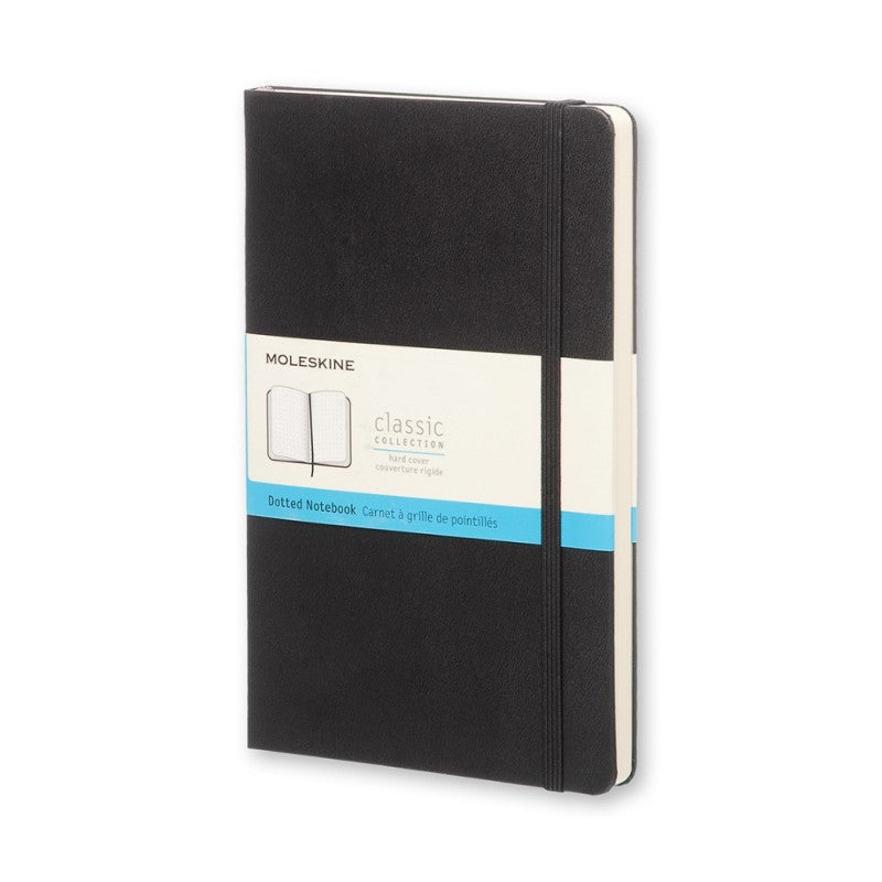 Taccuino Large Classic A Puntini Moleskine Copertina Rigida 240 Pagine 70gr Nero
