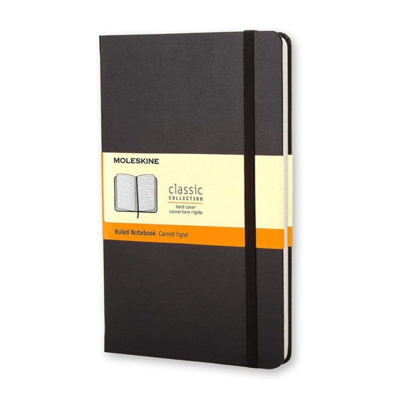 Taccuino Large Classic A Righe Moleskine Copertina Rigida 240 Pagine  70gr – Rosso / Nero