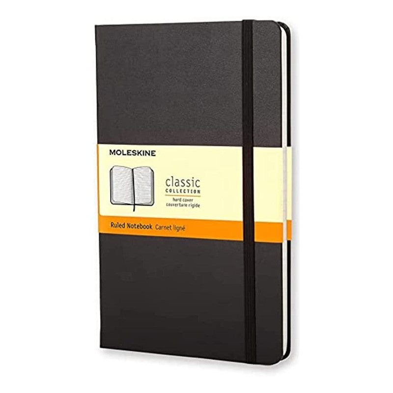 Taccuino Large Classic A Righe Moleskine Copertina Rigida 240 Pagine  70gr – Rosso / Nero