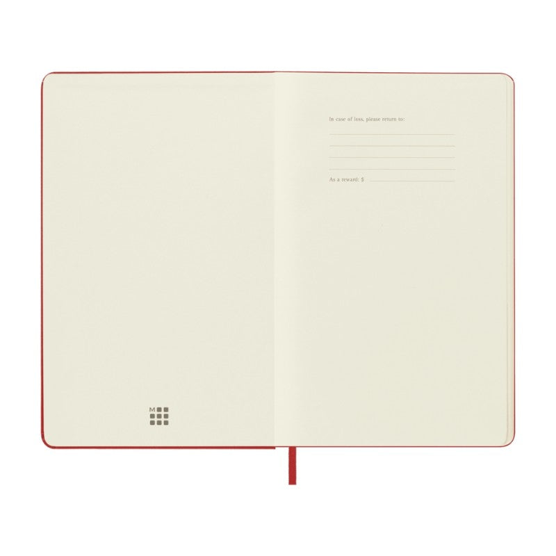 Taccuino Large Classic A Righe Moleskine Copertina Rigida 240 Pagine  70gr – Rosso / Nero