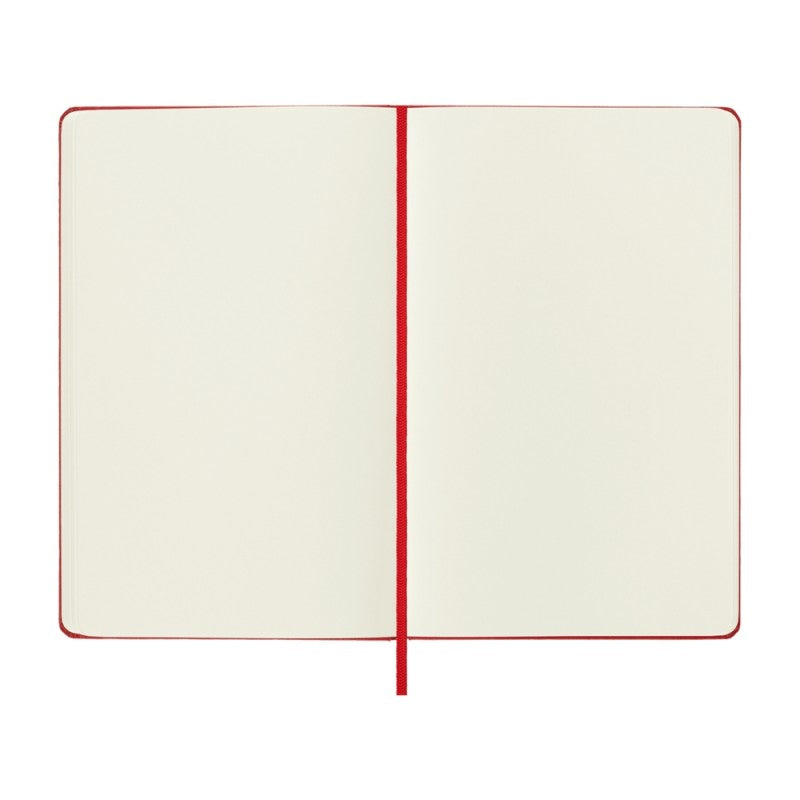 Taccuino Large Classic Fogli Bianchi Moleskine Copertina Rigida 240 Pagine 70gr Nero / Rosso