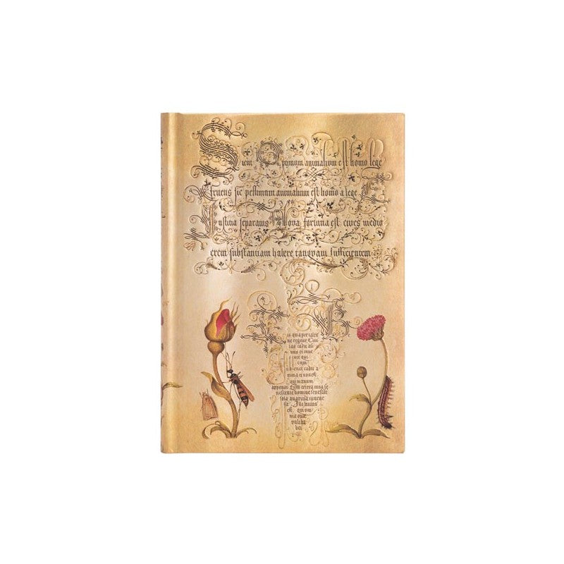 Taccuino Midi Fogli Bianchi Paperblanks Rosa Fiamminga Mira Botanica 144 Pagine 120 Gr