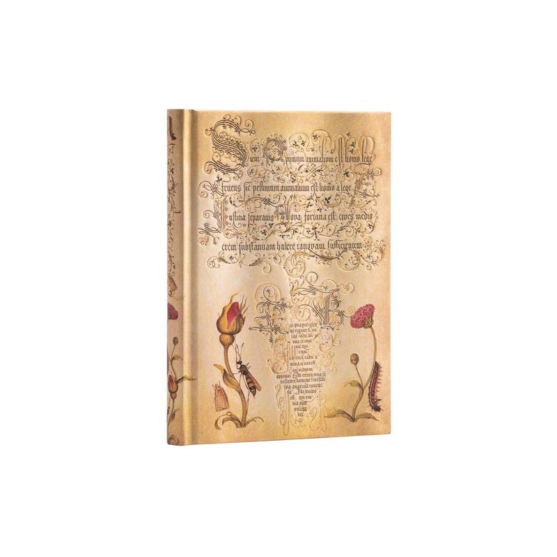 Taccuino Midi Fogli Bianchi Paperblanks Rosa Fiamminga Mira Botanica 144 Pagine 120 Gr