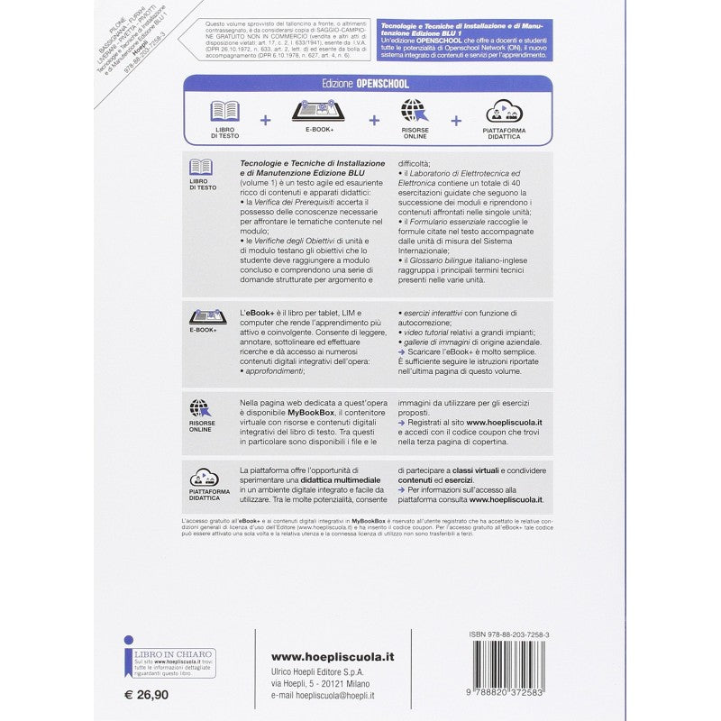 Tecnologie E Tecniche Di Installazione E Di Manutenzione. Ediz. Blu. Elettronica, Elettrotecnica E Automazione (vol. 1)