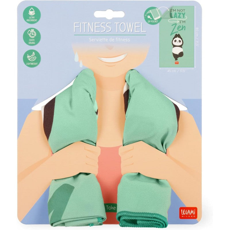 Telo Per Fitness Panda Con Cerniera 45x80cm - Legami