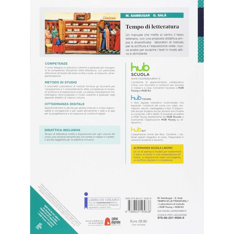 Tempo Di Letteratura Vol. 1. Con Quaderno Di Metodo. Per Le Scuole Superiori. Con Ebook. Con Espansione Online
