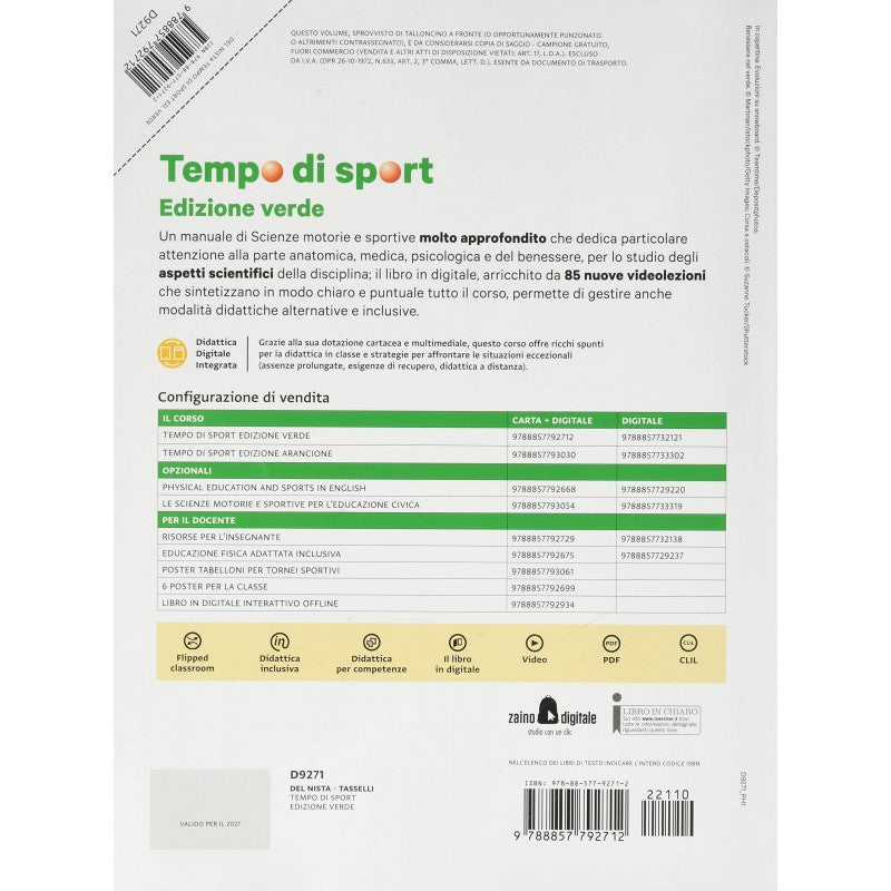 Tempo Di Sport. Idee Per Generare Competenze, Benessere E Cultura Sportiva. Ediz. Verde.