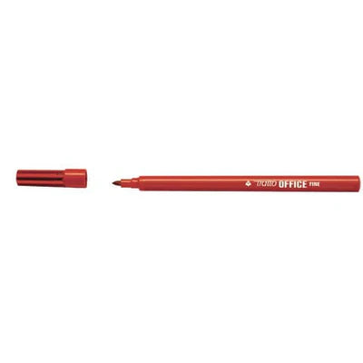 Fila-Pennarello con punta in fibra, 0,7 mm, colore: rosso(Confezione da 12)