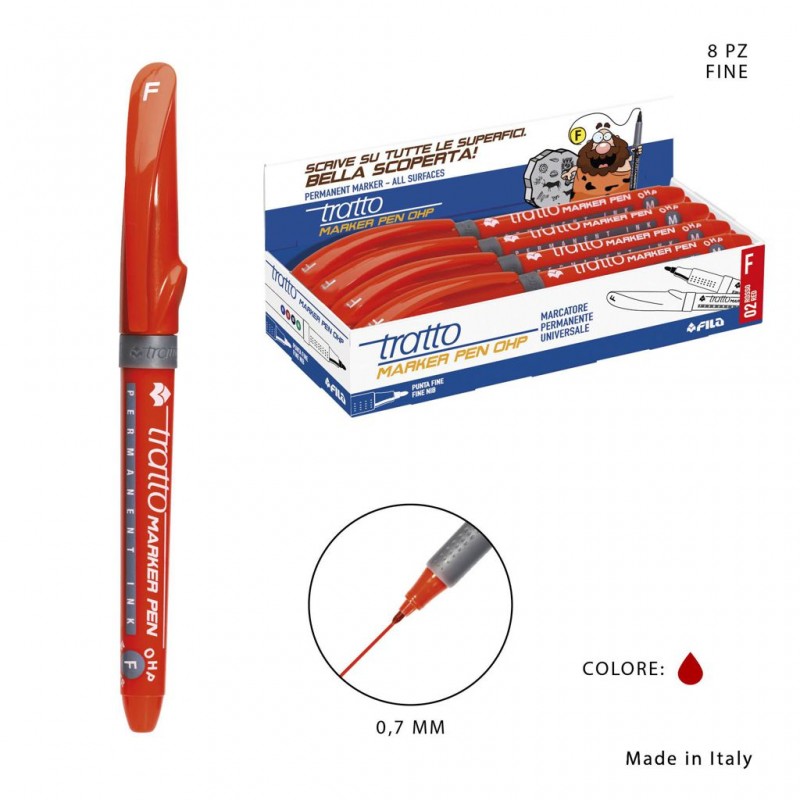 Tratto Marker Pen Ohp Penna punta Fine