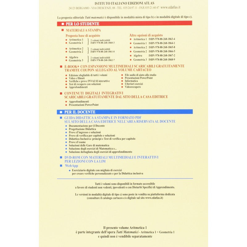 Tutti Matematici Aritmetica 1 Geometria 1
