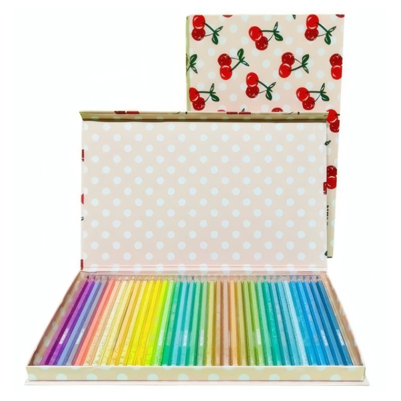 Valigetta 36 Pastelli Glitter Tinta Unita Vintage