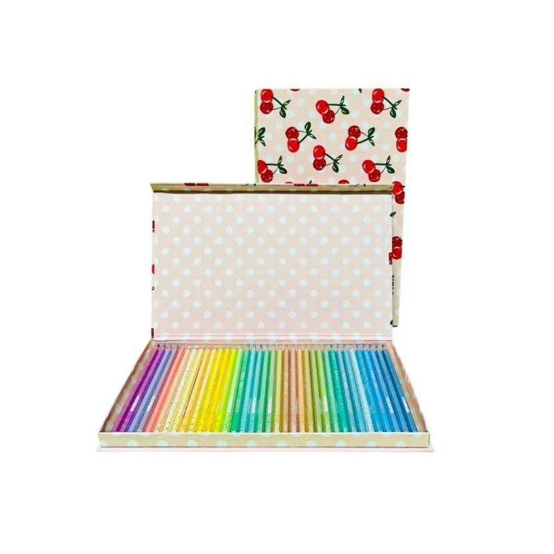 Valigetta 36 Pastelli Glitter Tinta Unita Vintage