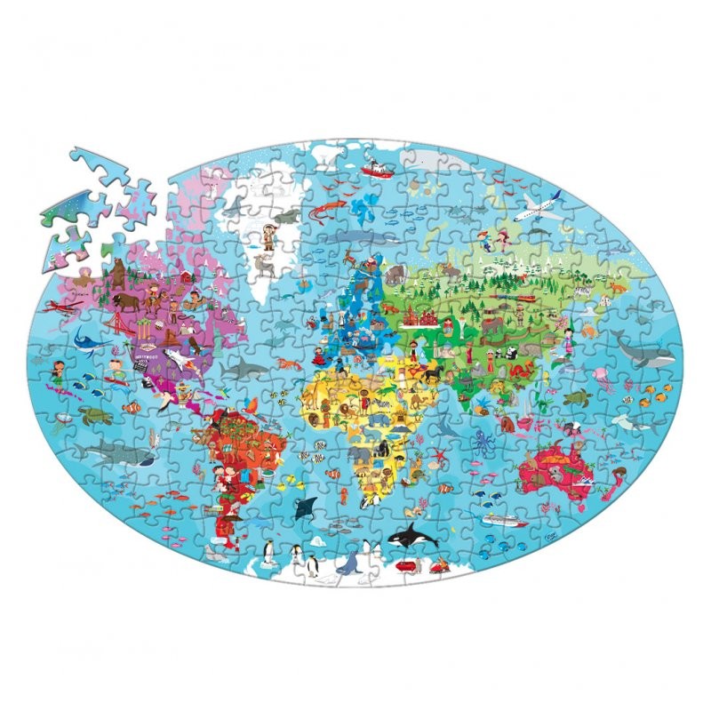 Viaggia, Conosci, Esplora La Terra, Con Puzzle 205pz – Sassi Science