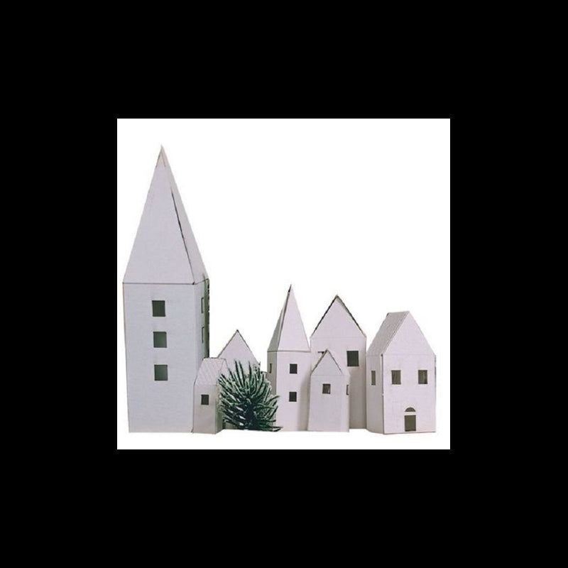 Villaggio Con Casette In Cartone Vegetale - Art. Lel153 - Renkalik