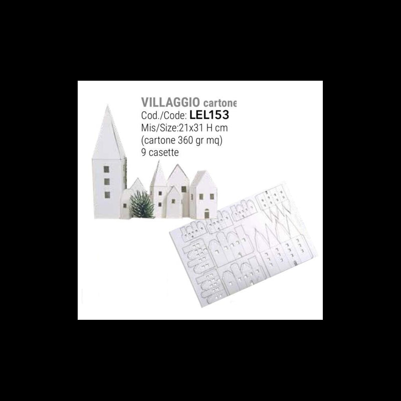 Villaggio Con Casette In Cartone Vegetale - Art. Lel153 - Renkalik