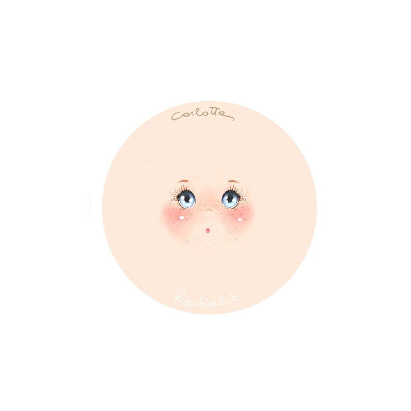 Viso Stampato Su Tessuto Carlotta Ø 19