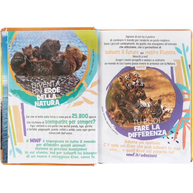 Wwf - Diario Scuola 2024-2025 Ufficiale Wwf, Diario 12 Mesi, 13 X 17,8h Cm, Leopardo