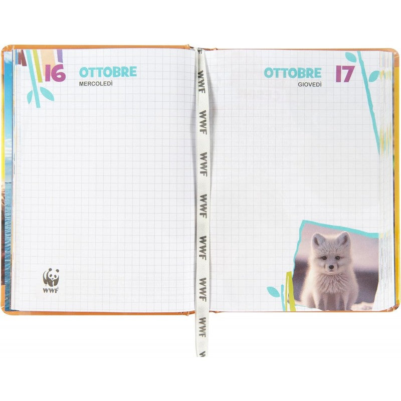 Wwf - Diario Scuola 2024-2025 Ufficiale Wwf, Diario 12 Mesi, 13 X 17,8h Cm, Leopardo