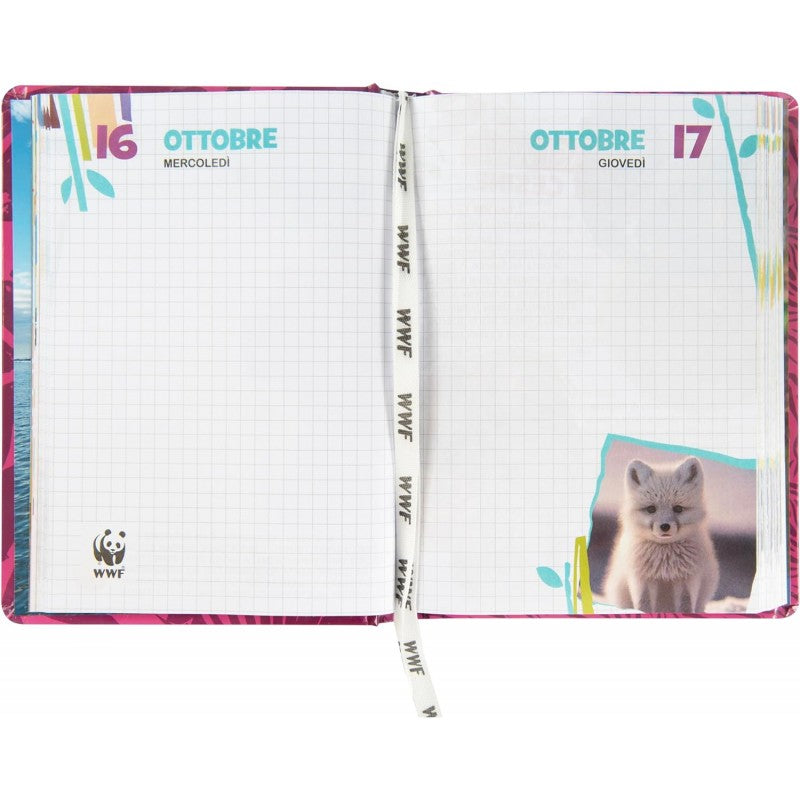 Wwf - Diario Scuola 2024-2025 Ufficiale Wwf, Diario 12 Mesi, 13 X 17,8hcm, Panda