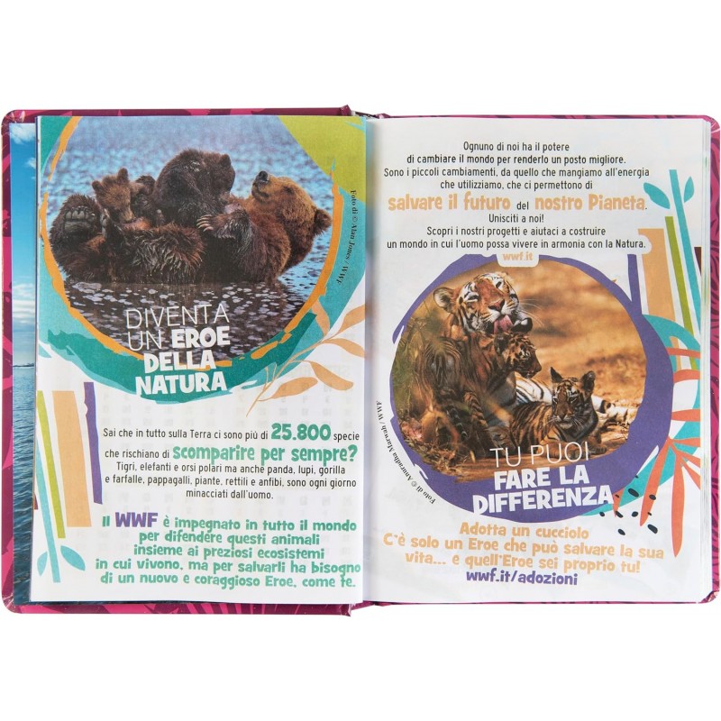 Wwf - Diario Scuola 2024-2025 Ufficiale Wwf, Diario 12 Mesi, 13 X 17,8hcm, Panda