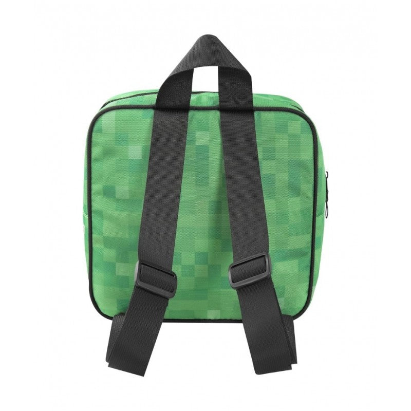 Zainetto Asilo Minecraft Con Spallacci Imbottiti E Regolabili, Vano E Tasca Frontale Con Zip