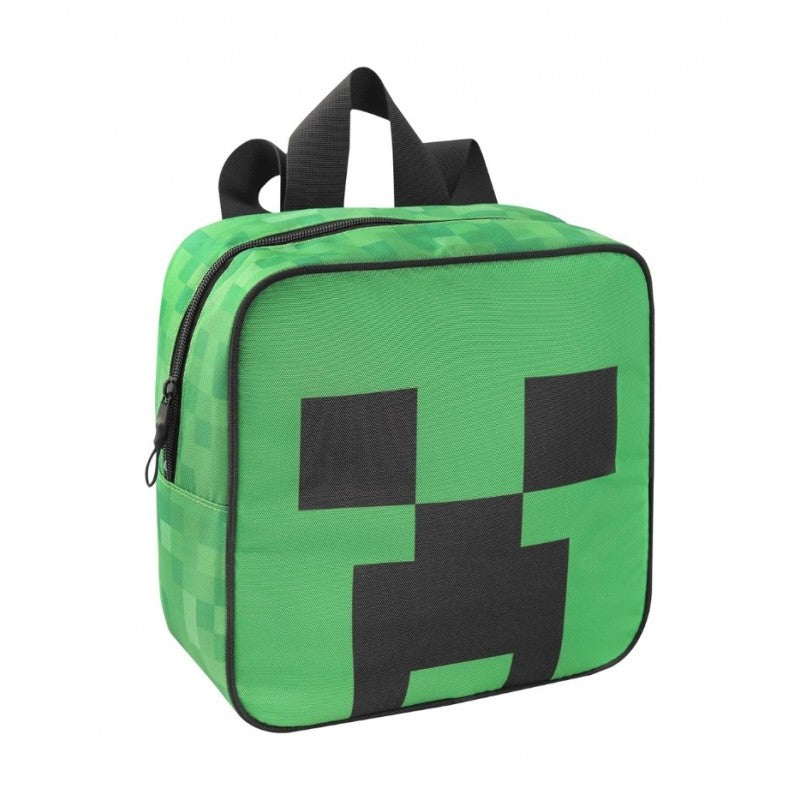 Zainetto Asilo Minecraft Con Spallacci Imbottiti E Regolabili, Vano E Tasca Frontale Con Zip