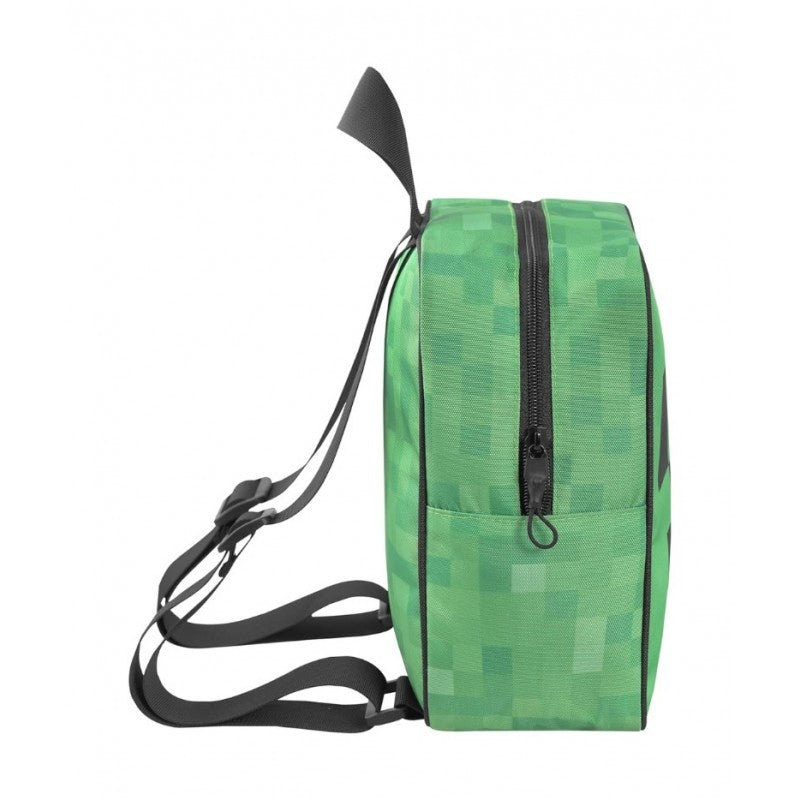 Zainetto Asilo Minecraft Con Spallacci Imbottiti E Regolabili, Vano E Tasca Frontale Con Zip