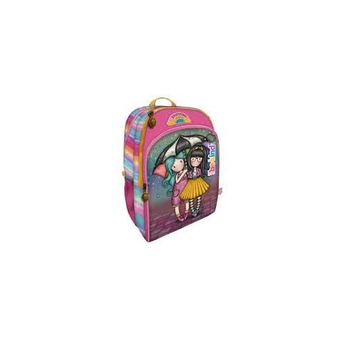 Zaino 3 cerniere Santoro Gorjuss London rosa e arcobaleno