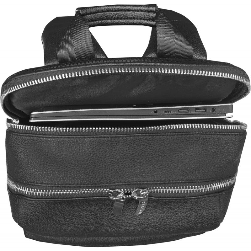 Zaino Business Pro Comix U, Morbida Ecopelle Granata, Cm 29x44hx16 - Nero