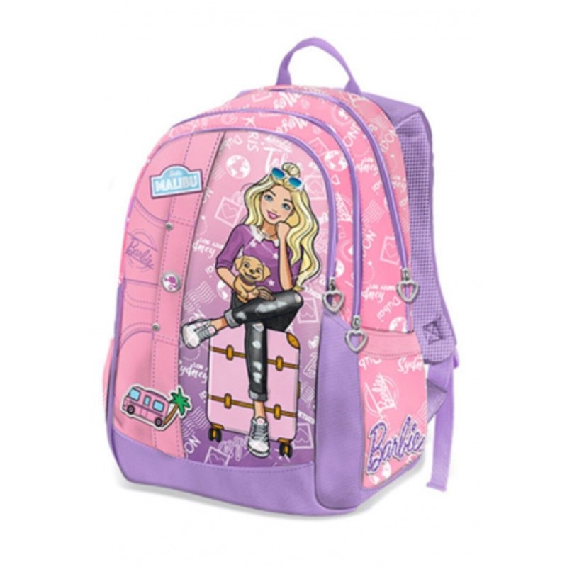 Zaino Gut 3 Cerniere Barbie Con Barbie In Omaggio - Z00145
