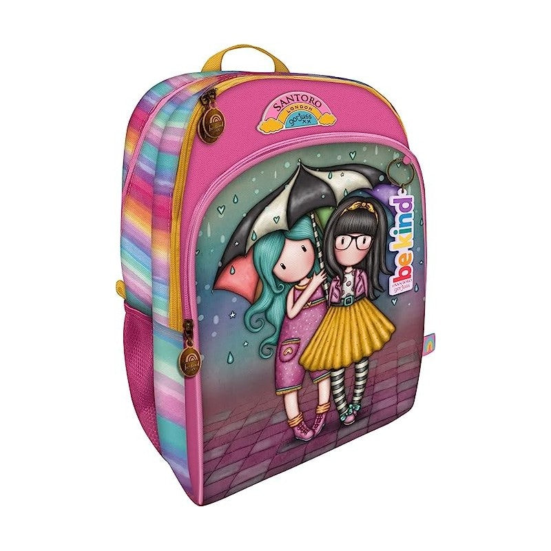 Zaino Large 3 Cerniere Santoro Gorjuss Be Kind To Each Other