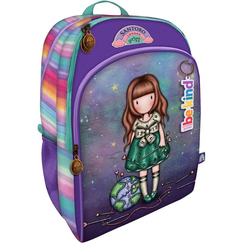 Zaino Large 3 Cerniere Santoro Gorjuss Be Kind To Our Planet