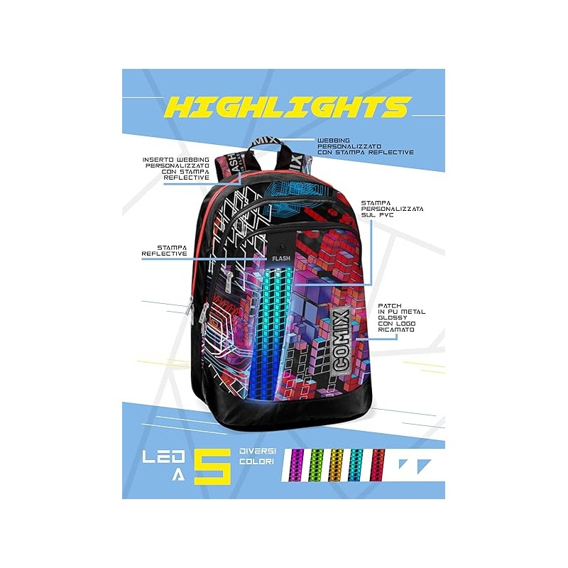 Zaino Organizzato Comix Flash Enjoy Genius