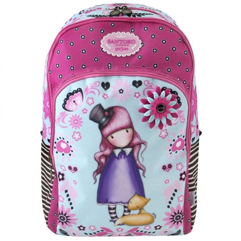 Zaino Scuola Santoro London Gorjuss Dreamer, Tre Cerniere Rosa – Z00122