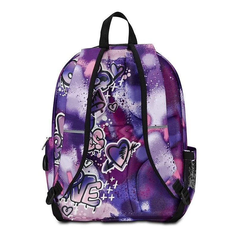 Zaino Seven Bubble Street Con Usb Plug Integrato – Viola