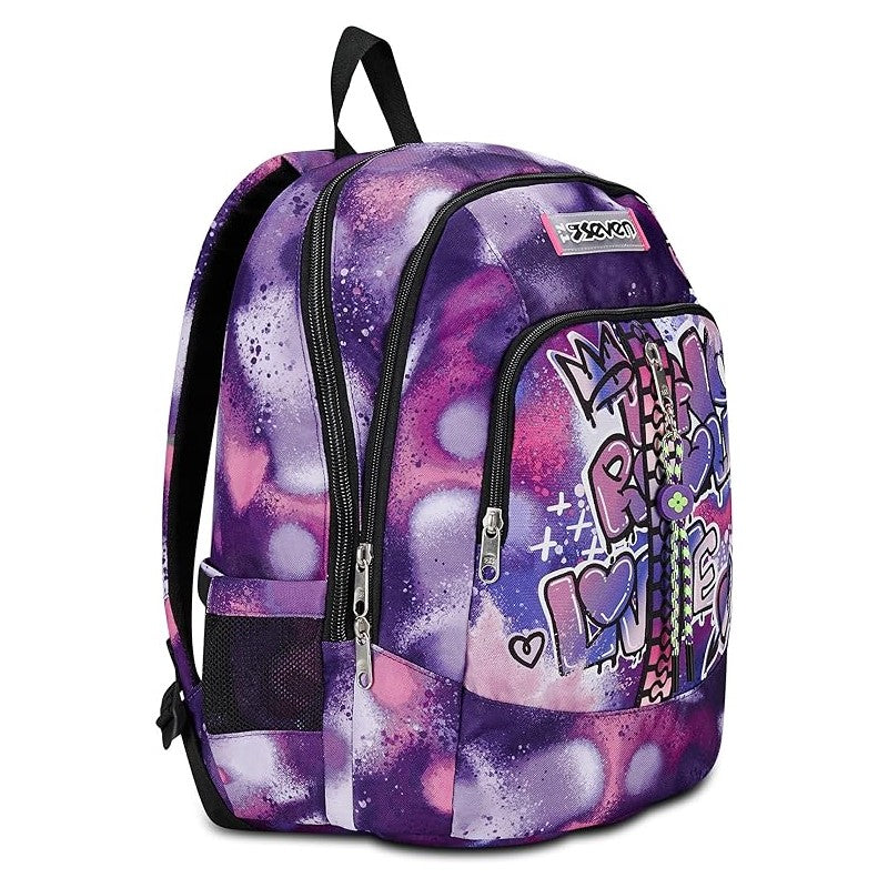 Zaino Seven Bubble Street Con Usb Plug Integrato – Viola