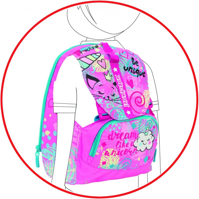 Zaino Seven Jackpack Con Astuccio Triplo Rosa - Z00143