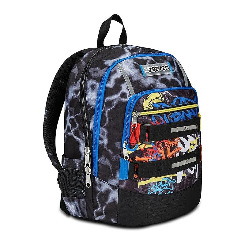 Zaino Seven Mark On Boy – Nero Giallo