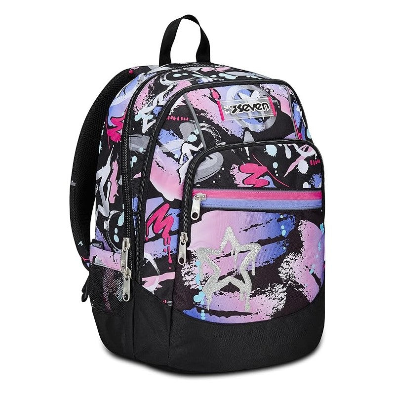 Zaino Seven Mark On Girl – Nero Fucsia