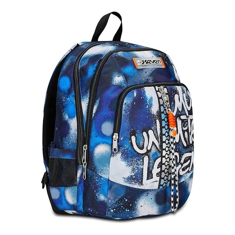 Zaino Seven Retrocolor Con Usb Plug Integrato – Blu